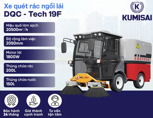 Xe quét rác ngồi lái DQC - Tech 19F - 2