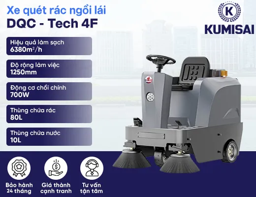 Xe quét rác ngồi lái DQC - Tech 4F - 2