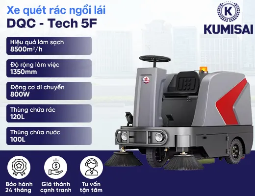 Xe quét rác ngồi lái DQC - Tech 5F - 2