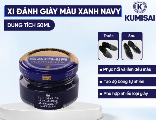 Xi đánh giày màu xanh Navy - 2
