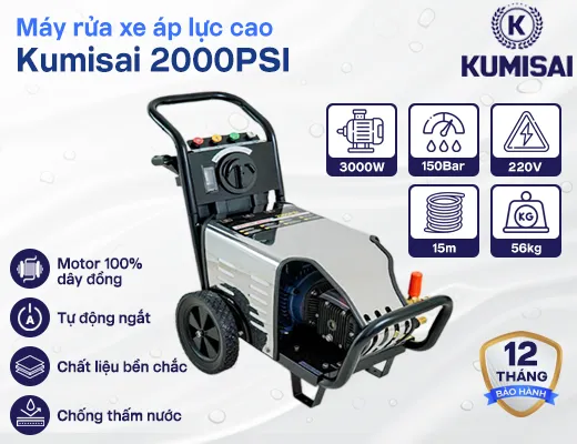 Máy rửa xe áp lực cao Kumisai 2000PSI - 2