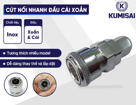 Cút nối nhanh đầu cái xoắn - 2