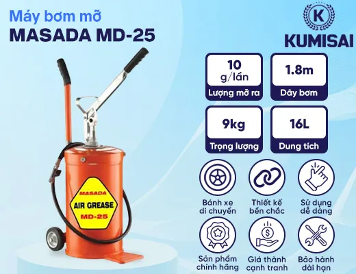 Máy bơm mỡ dùng tay MASADA MD-25 - 2