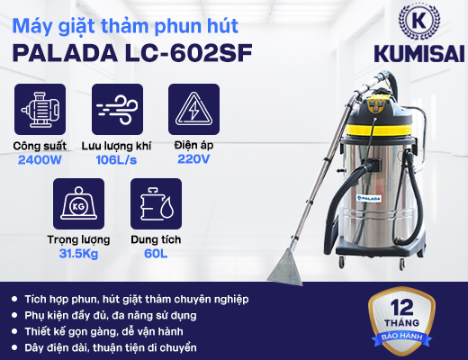 Máy giặt thảm Palada LC-602SF - 2