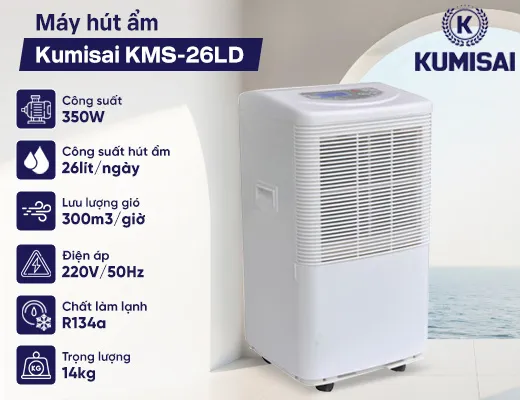Máy hút ẩm Kumisai KMS-26LD - 2