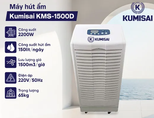 Máy hút ẩm công nghiệp Kumisai KMS-1500D - 2