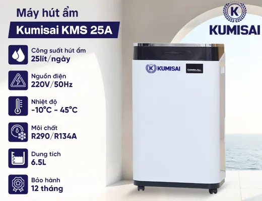 Máy hút ẩm dân dụng Kumisai KMS 25A - 2