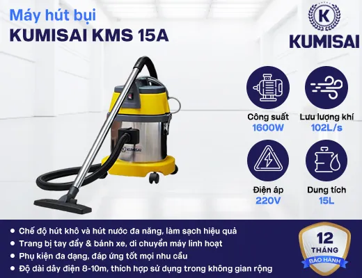 Máy hút bụi công nghiệp Kumisai KMS 15A - 2