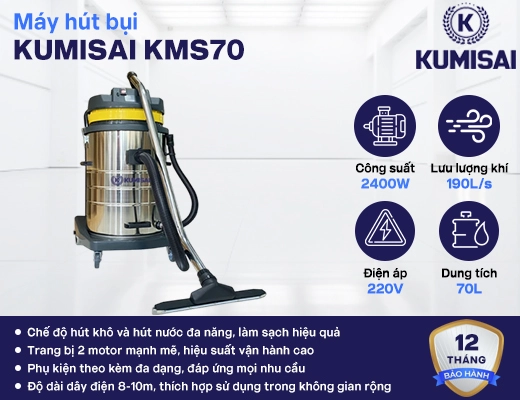 Máy hút bụi hút nước Kumisai KMS70 - 2