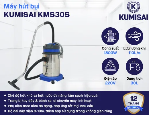 Máy hút bụi công nghiệp Kumisai KMS30S - 2