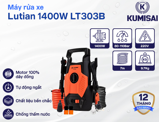 Máy rửa xe Lutian 1400W LT303B - 2