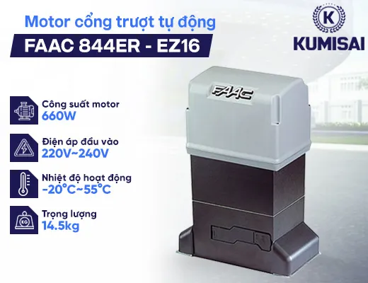 Motor cổng trượt tự động FAAC 844ER - EZ16 - 2