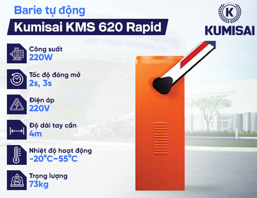 Barrier tự động Kumisai KMS 620 Rapid - 2