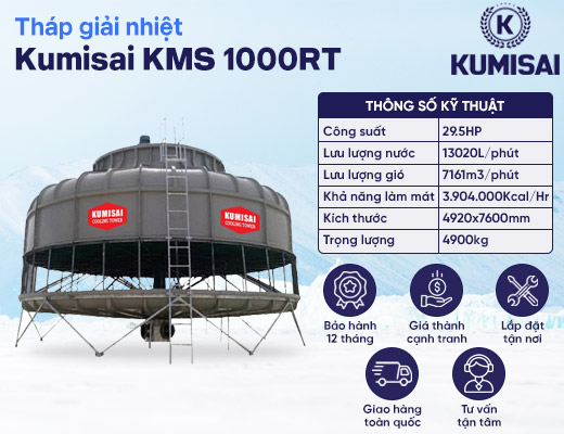 Tháp tản nhiệt Kumisai KMS 1000RT - 2