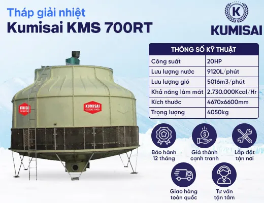 Tháp giải nhiệt chính hãng Kumisai KMS 700RT - 2