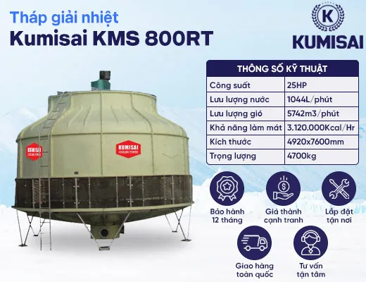 Tháp làm mát Kumisai KMS 800RT - 2