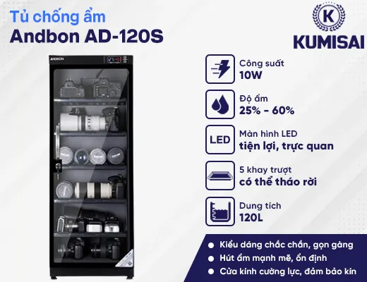 Tủ chống ẩm Andbon AD-120S (120 lít) - 2