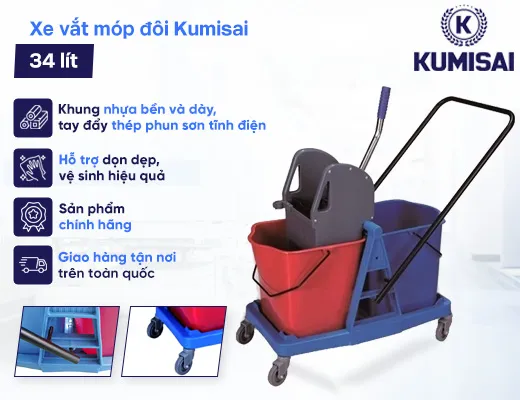 Xe vắt móp đôi Kumisai 34L - 2