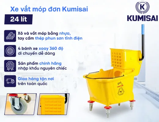 Xe vắt móp đơn Kumisai 24 lít - 2