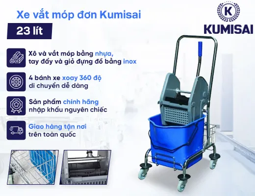 Xe vắt móp đơn Kumisai 23 lít - 2