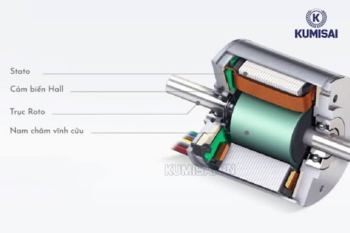 Cấu tạo cơ bản của motor không chổi than