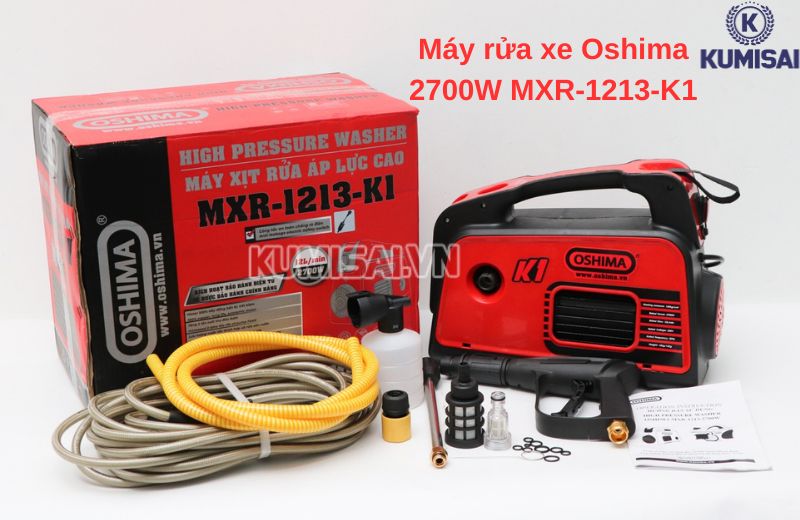 Máy rửa xe Oshima 2700W MXR-1213-K1 Máy rửa xe Oshima 2700W MXR-1213-K1