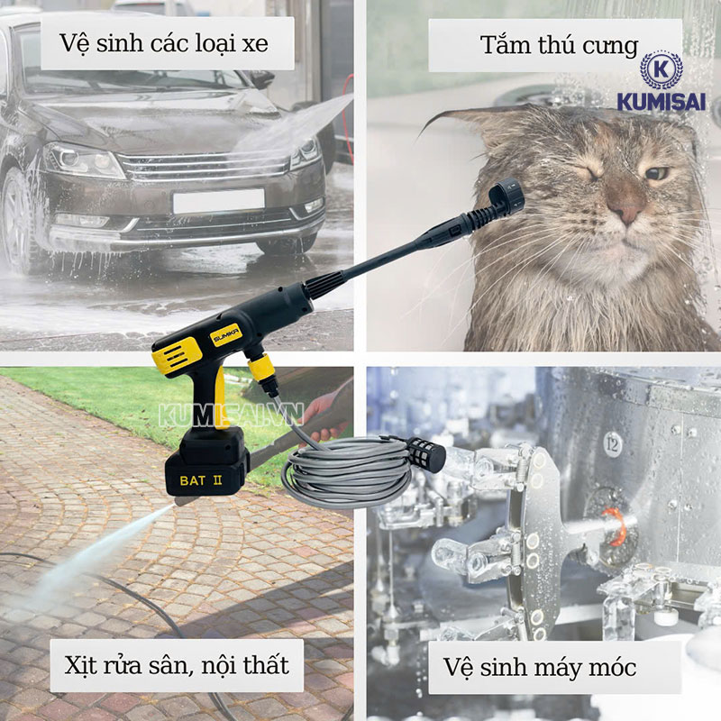 Ứng dụng đa năng của máy xịt rửa xe 300W Ứng dụng đa năng của máy xịt rửa xe 300W