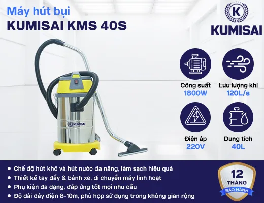 Máy hút bụi công nghiệp Kumisai KMS 40S - 2