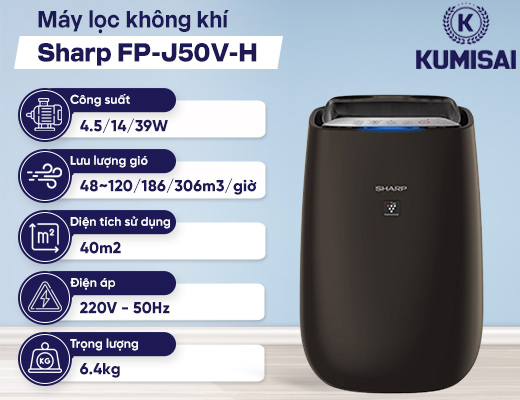 Máy lọc không khí Sharp FP-J50V-H - 2