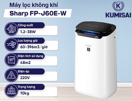 Máy lọc không khí Sharp FP-J60E-W - 2