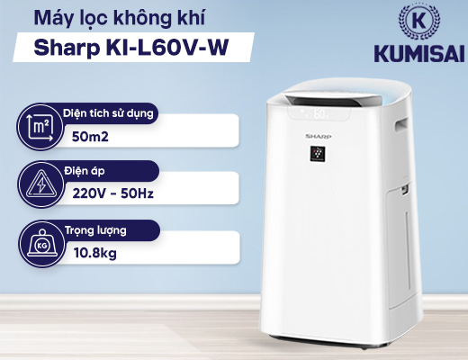 Máy lọc không khí tạo ẩm Sharp KI-L60V-W - 2