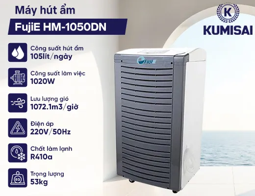 Máy hút ẩm công nghiệp FujiE HM-1050DN - 2
