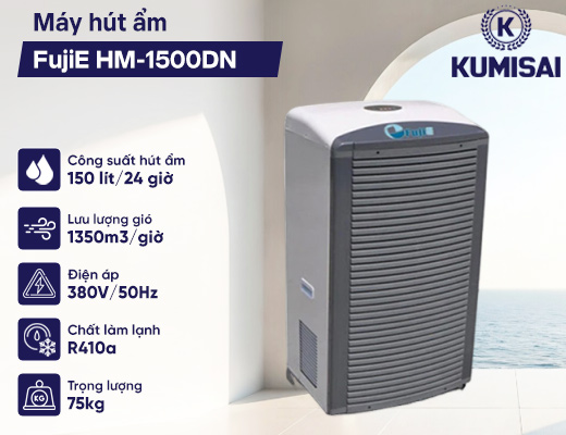 Máy hút ẩm công nghiệp FujiE HM-1500DN - 2
