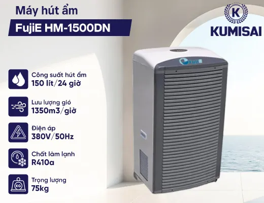 Máy hút ẩm công nghiệp FujiE HM-1500DN - 2