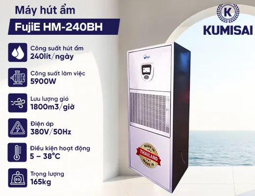 Máy hút ẩm công nghiệp FujiE HM-240BH - 2