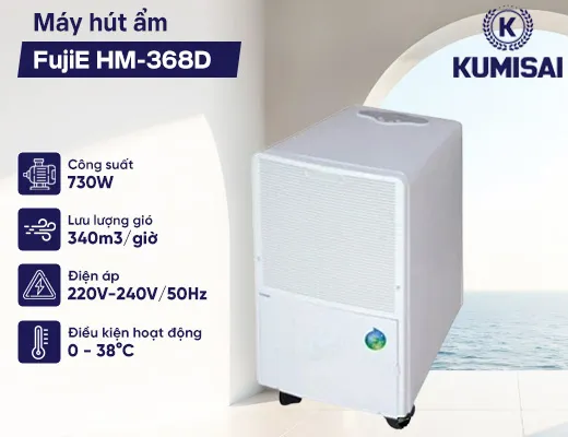 Máy hút ẩm công nghiệp FujiE HM-368D - 2