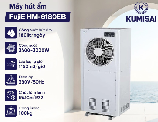 Máy hút ẩm công nghiệp FujiE HM-6180EB - 2