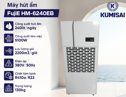 Máy hút ẩm công nghiệp FujiE HM-6240EB - 2