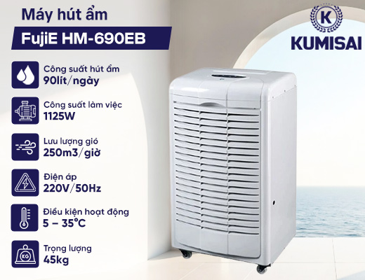 Máy hút ẩm công nghiệp FujiE HM-690EB - 2