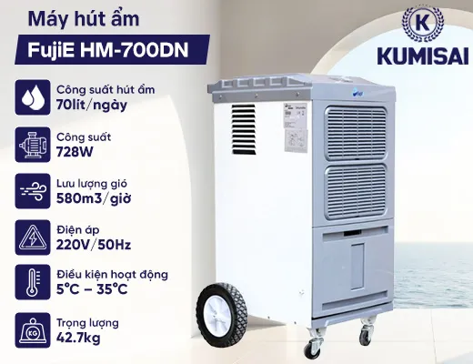 Máy hút ẩm công nghiệp FujiE HM-700DN - 2