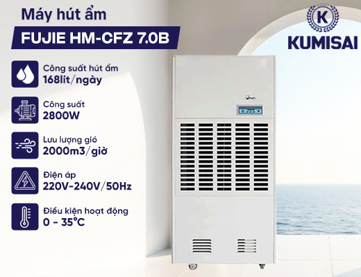 Máy hút ẩm công nghiệp FUJIE HM-CFZ 7.0B - 2