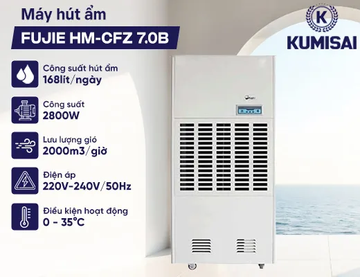 Máy hút ẩm công nghiệp FUJIE HM-CFZ 7.0B - 2