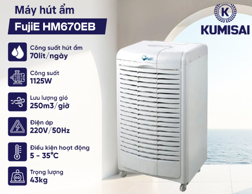 Máy hút ẩm công nghiệp FujiE HM670EB - 2