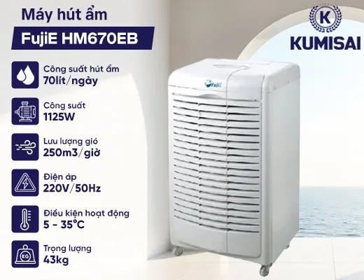 Máy hút ẩm công nghiệp FujiE HM670EB - 2