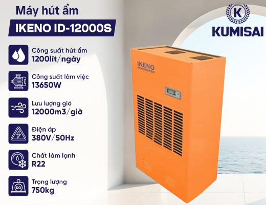 Máy hút ẩm công nghiệp IKENO ID-12000S - 2