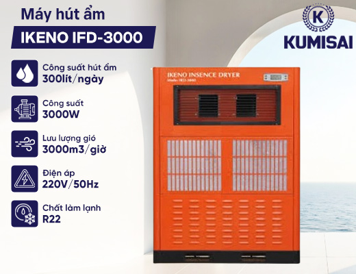 Máy hút ẩm công nghiệp IKENO IFD-3000 - 2