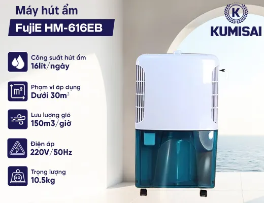Máy hút ẩm dân dụng FujiE HM-616EB - 2