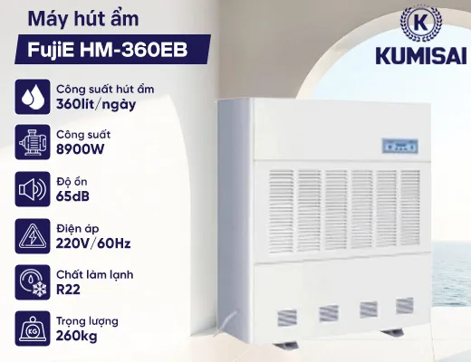 Máy hút ẩm FujiE công nghiệp HM-360EB - 2
