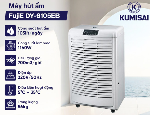 Máy hút ẩm FujiE DY-6105EB - 2