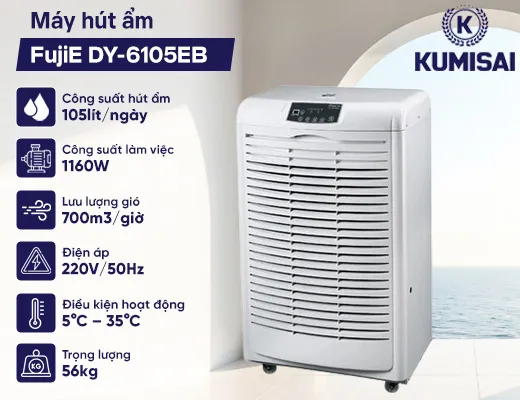 Máy hút ẩm FujiE DY-6105EB - 2